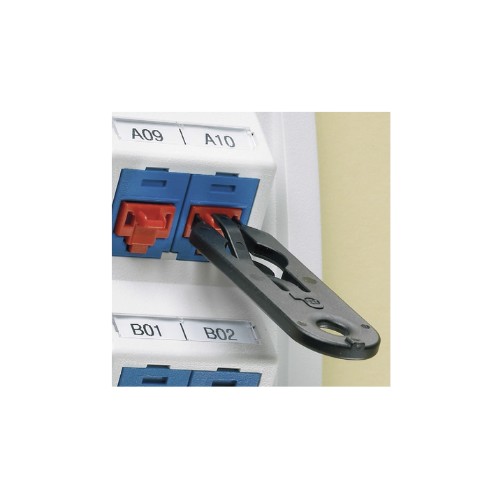 Kit de 10 Dispositivos para Bloquear Puertos Jack RJ45, Color Negro, Incluye Llave de Extracción