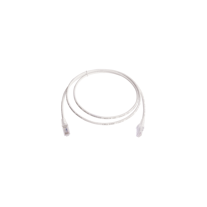 Patch Cord MC6 Modular Cat6 UTP, CM/LS0H, 1.52 Metros (5 Pies), Color Blanco, Versión Bulk (Sin Empaque Individual)