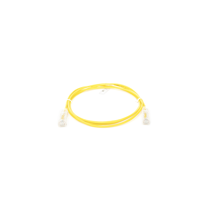 Cable de Parcheo Slim UTP Cat6 - 1.5 Metros (4.92 Pies) Amarillo Diámetro Reducido (28 AWG)
