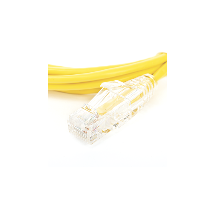 Cable de Parcheo Slim UTP Cat6 - 1.5 Metros (4.92 Pies) Amarillo Diámetro Reducido (28 AWG)