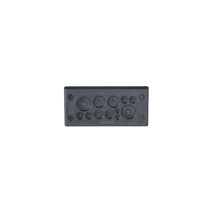 Pasacables Rectangular de Membrana, IP66, 3.39" x 1.42", 12 orificios, para Cables no Terminados. Color Negro