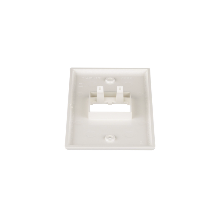 Placa de Pared Vertical Clásica, Salida Para 2 Puertos Mini-Com, Color Blanco Mate