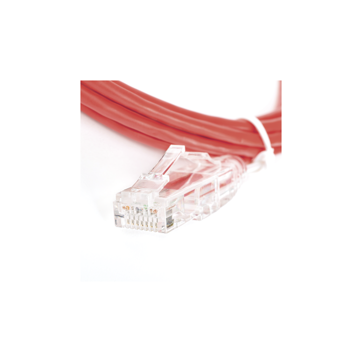Cable de Parcheo Slim UTP Cat6 - 3 Metros (9.84 Pies) Rojo Diámetro Reducido (28 AWG)
