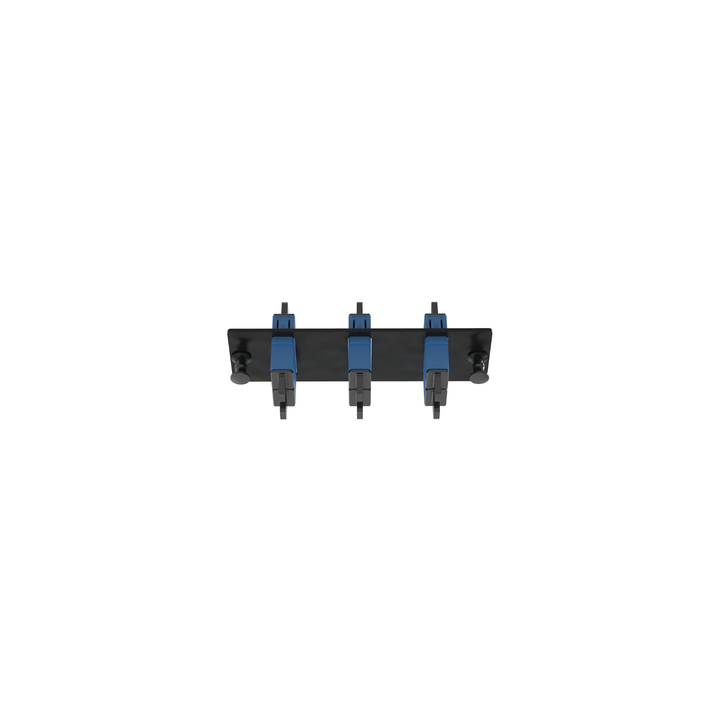 Placa Acopladora de Fibra Optica FAP, Con 3 Conectores SC Duplex (6 Fibras), Para Fibra Monomodo OS1/OS2, Color Azul