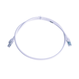 Patch Cord Z-MAX Cat6A S/FTP, CM/LS0H, 0.91 Metros (3 Pies), Color Blanco, Versión Bulk (Sin Empaque Individual)