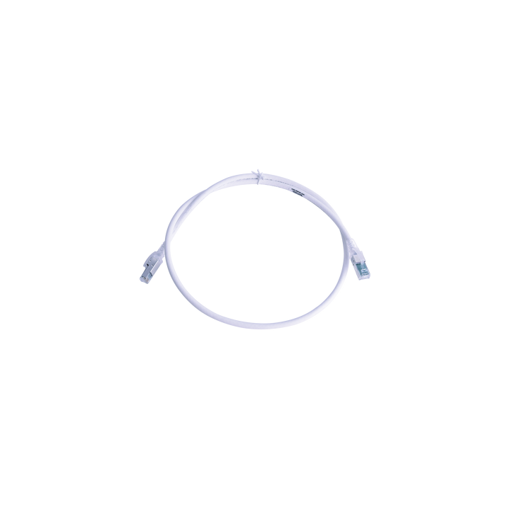Patch Cord Z-MAX Cat6A S/FTP, CM/LS0H, 0.91 Metros (3 Pies), Color Blanco, Versión Bulk (Sin Empaque Individual)