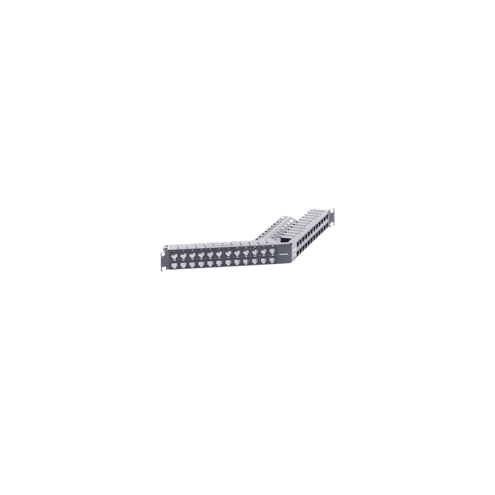 Patch Panel Z-Max de 48 Puertos, Blindado, Precargado con Jacks Categoría 6A, Angulado, 1UR