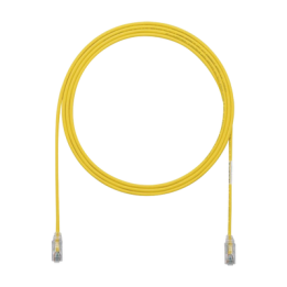 Cable de Parcheo TX6, UTP Cat6, Diámetro Reducido (28AWG), Color Amarillo, 3.05 Metros (10 Pies)