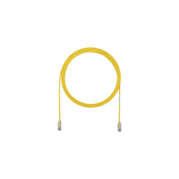 Cable de Parcheo TX6, UTP Cat6, Diámetro Reducido (28AWG), Color Amarillo, 3.05 Metros (10 Pies)