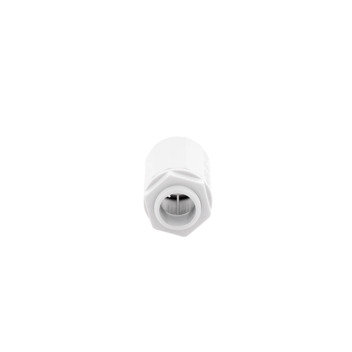 Conector de tubería rígida a caja (Racor), PVC Auto-extinguible, de 20 mm