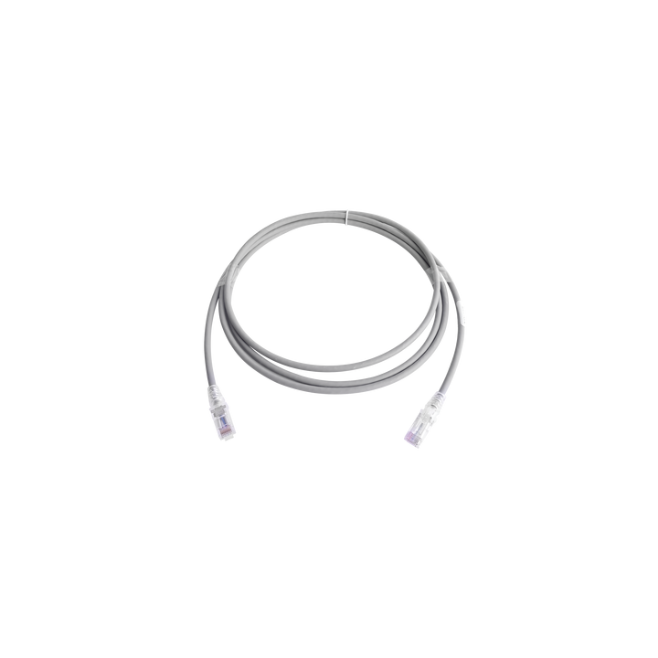 Patch Cord MC6 Modular Cat6 UTP, CM/LS0H, 2.13 Metros (7 Pies), Color Gris, Versión Bulk (Sin Empaque Individual)