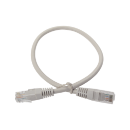 Cable de Parcheo UTP Cruzado Cat6 0.4 Metros (1.31 Pies) - Gris