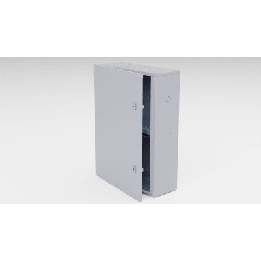 Gabinete para instalación de 2 Baterías , Fabricado en Lámina Galvanizada, Accesorios para poste (No incluidos)