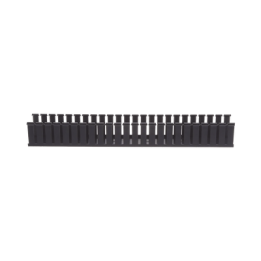 Canaleta Ranurada de PVC sin Tapa, Tipo G, 32 mm de Ancho, 53.8 mm de Alto y 1828.8 mm de Largo, Color Negro