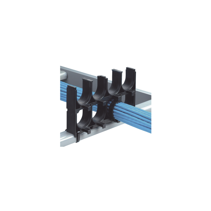 Espaciador de Cables de Nylon 6.6, Con 4 Espacios de 1.25 in (31.8 mm) de Diámetro, Color Negro, 1 Pieza