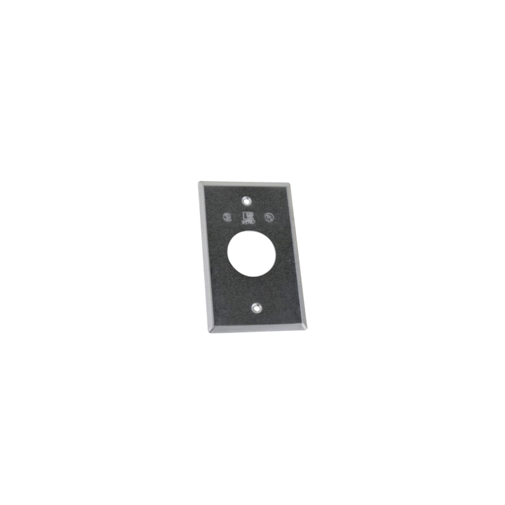 Tapa rectangular aluminio para contacto de 35.2 mm, tipo RR a prueba de intemperie.