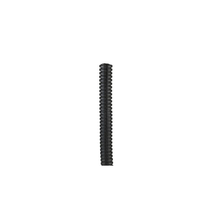 Tubo Corrugado Abierto para Protección de Cables, .25in (6.4 mm) de Diámetro, 30.5 m de Largo, Color Negro