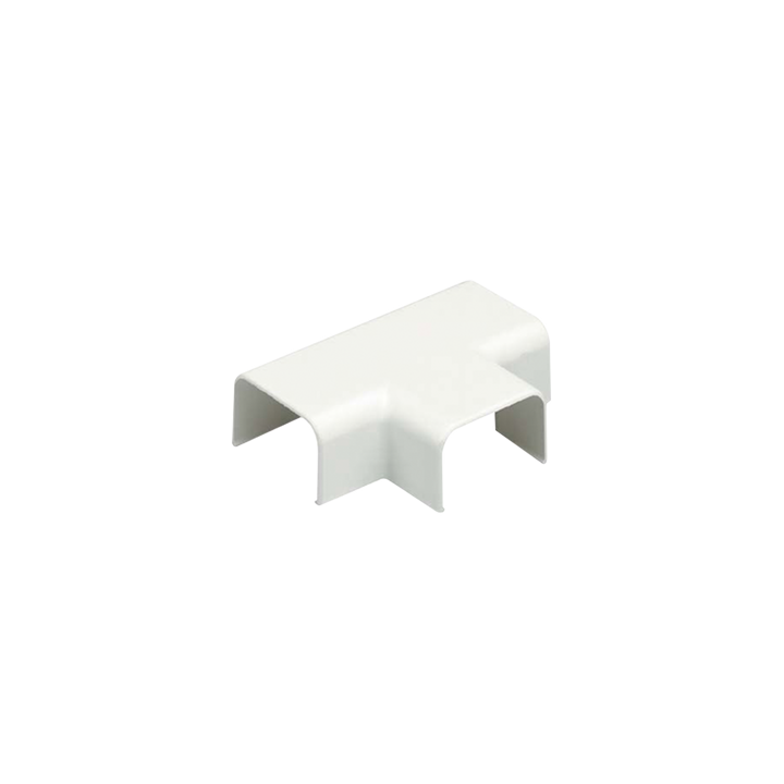 Accesorio en "T", para uso con canaleta LD10, material ABS, Color Blanco Mate