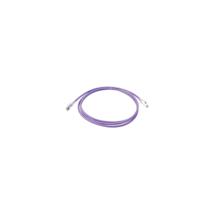 Patch Cord Z-MAX Cat6A S/FTP, CM/LS0H, 2.13 Metros (7 Pies), Color Violeta, Versión Bulk