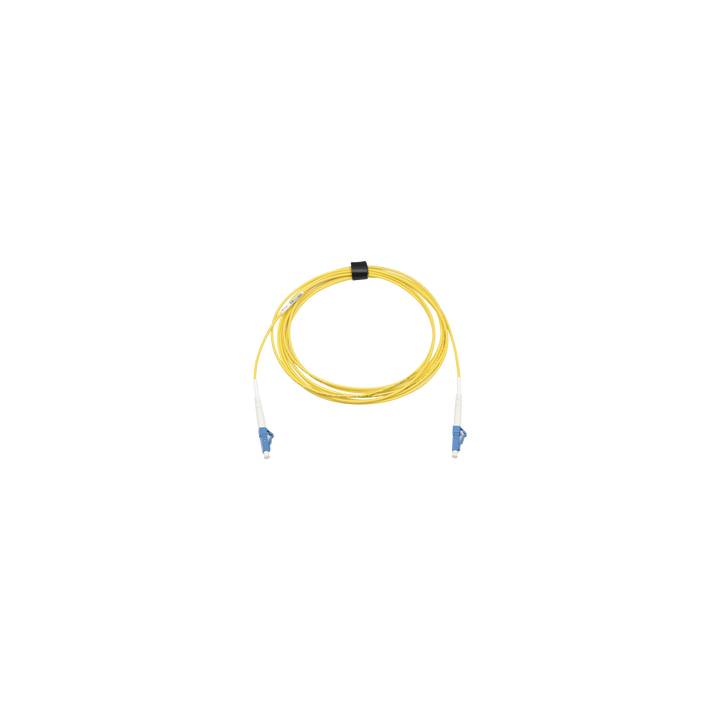 Jumper de Fibra Óptica Monomodo (OS2), XGLO, Riser, LC/UPC-LC/UPC Simplex, ONFR, Color Amarillo, 3 Metros (9.84 Pies)