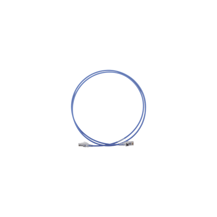 Patch Cord MC6 Modular Cat6 UTP, CM/LS0H, 1.52 Metros (5 Pies), Color Azul, Diámetro Reducido (28AWG)