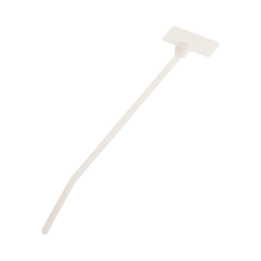 Cincho de Identificación Tipo Bandera, 109 mm largo x 2.4mm ancho, Área de Marcado de 7.9 x 19.1 mm, Nylon 6.6, Color