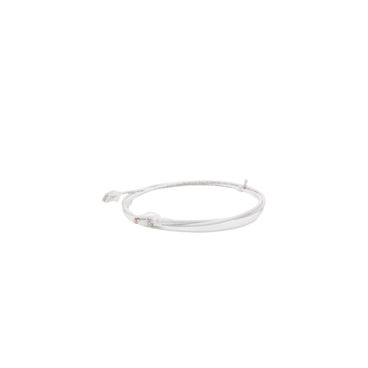 Patch Cord MC6 Modular Cat6 UTP, CM/LS0H, 1.52 Metros (5 Pies), Color Blanco, Diámetro Reducido (28AWG), Versión Bulk
