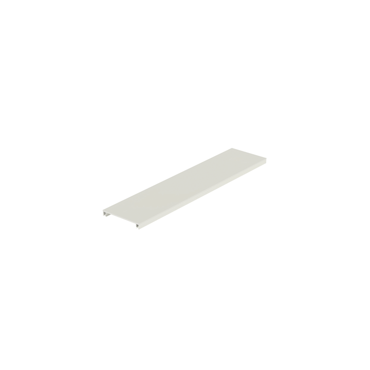 Cubierta para canaleta T-70, de PVC rígido, 70.1 x 9.1 x 2400 mm, Color Blanco Mate