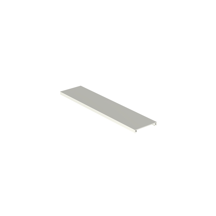 Cubierta para canaleta T-70, de PVC rígido, 70.1 x 9.1 x 2400 mm, Color Blanco Mate