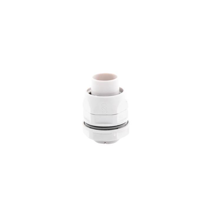 Conector (Racor) de tubería flexible a caja, PVC Auto-Extinguible de 20 mm, IP55