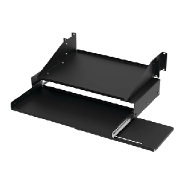 Charola Para Soportar Equipos en Rack de 19in, Con Bandeja Deslizable para Teclado y Mouse , Capacidad de 45.5 kg, 4 UR