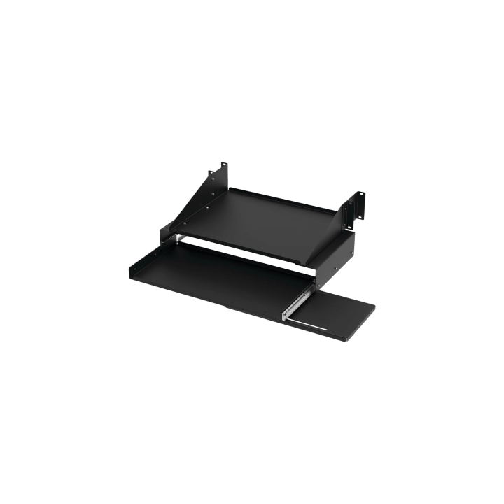 Charola Para Soportar Equipos en Rack de 19in, Con Bandeja Deslizable para Teclado y Mouse , Capacidad de 45.5 kg, 4 UR