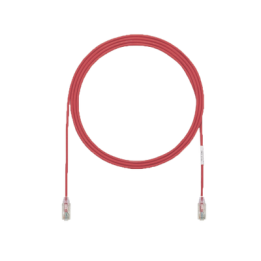 Cable de Parcheo UTP Cat6A, CM/LSZH, Diámetro Reducido (28AWG), Color Rojo, 15.24 Metros (50 Pies)