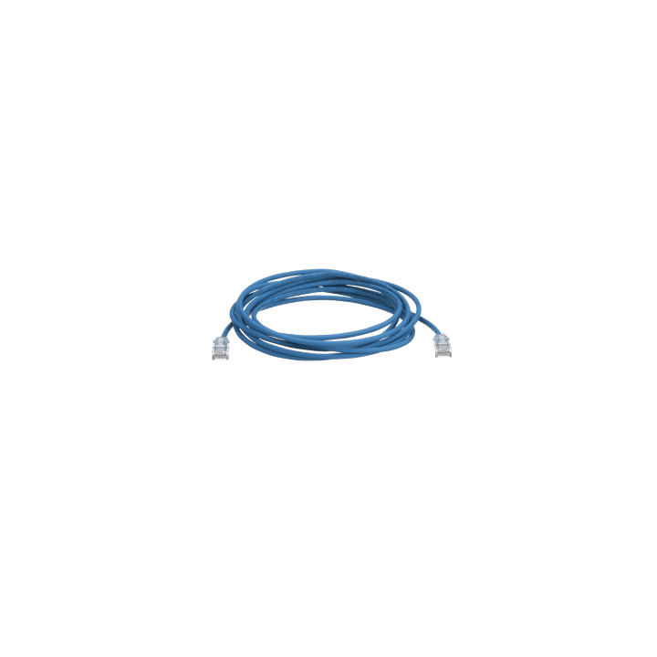Cable de Parcheo TX6, UTP Cat6, Diámetro Reducido (28AWG), Color Azul, 30.48 Metros (100 Pies)