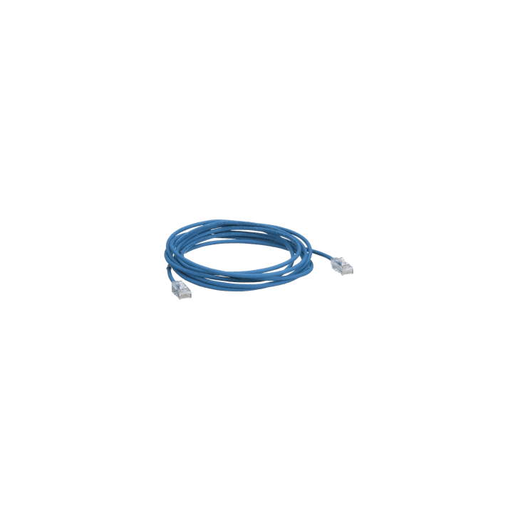 Cable de Parcheo TX6, UTP Cat6, Diámetro Reducido (28AWG), Color Azul, 30.48 Metros (100 Pies)