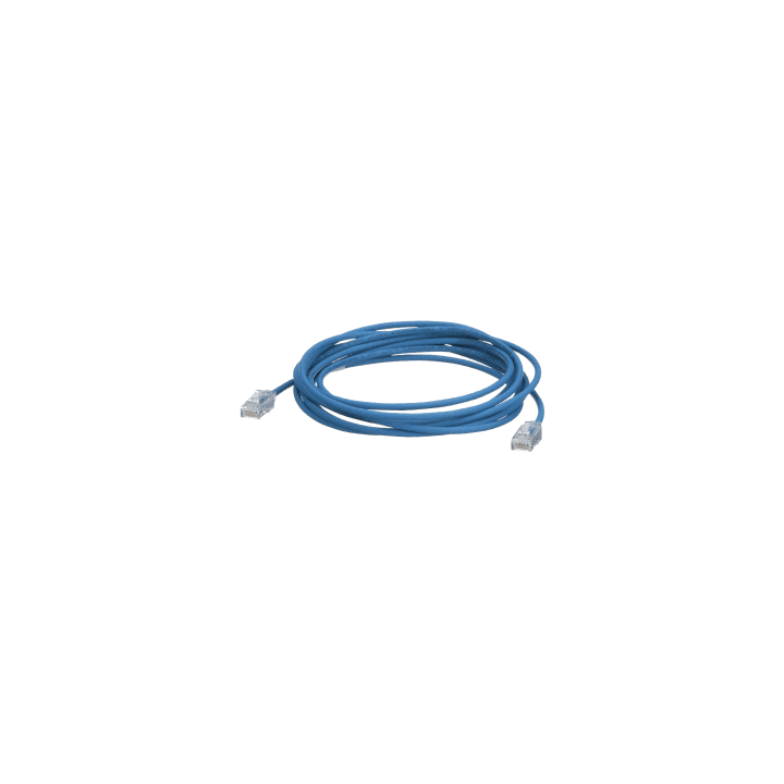 Cable de Parcheo TX6, UTP Cat6, Diámetro Reducido (28AWG), Color Azul, 30.48 Metros (100 Pies)