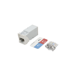 Jack Z-Max Cat6A, UTP, Montaje Híbrido en Placa de Pared (Plano y Angulado), Color Blanco, Versión Bulk (Sin Empaque