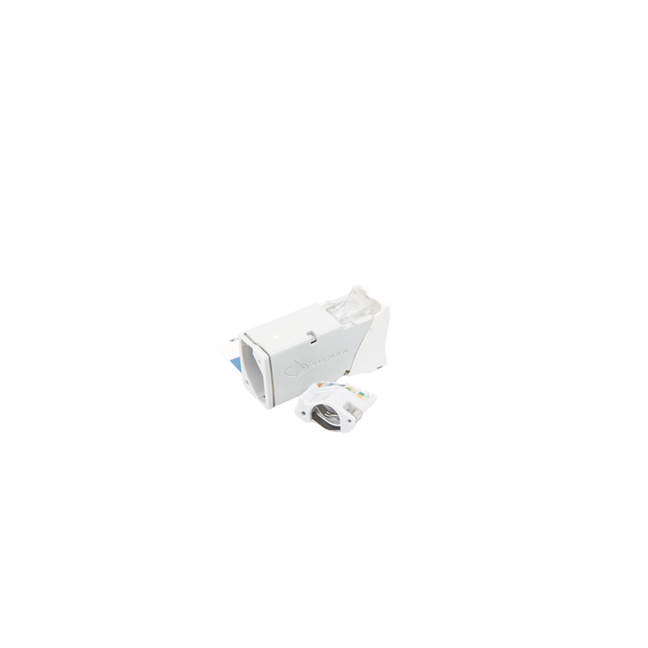 Jack Z-Max Cat6A, UTP, Montaje Híbrido en Placa de Pared (Plano y Angulado), Color Blanco, Versión Bulk (Sin Empaque