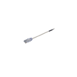 Cable de Parcheo TX6, UTP Cat6, Diámetro Reducido (28AWG), Color Blanco, 0.5 Metros (1.64 Pies)