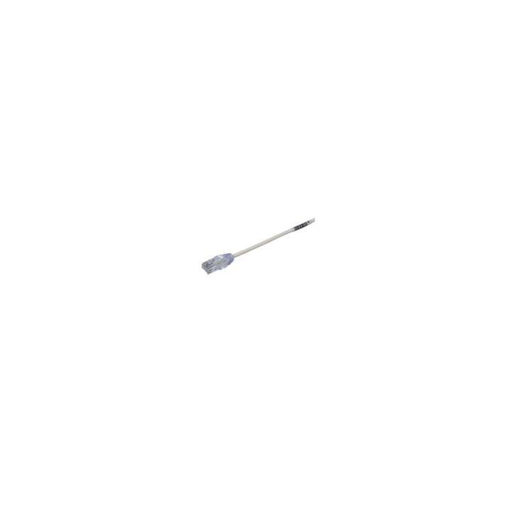 Cable de Parcheo TX6, UTP Cat6, Diámetro Reducido (28AWG), Color Blanco, 0.5 Metros (1.64 Pies)