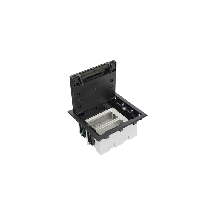 Caja Para Instalación en Piso Falso para Voz, Datos o Contactos Eléctricos / Capacidad para 2 Módulos / Espacio