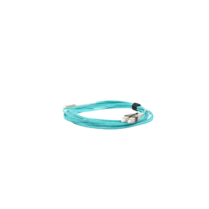 Jumper de Fibra Óptica Multimodo 50/125 XGLO OM3, LC-SC Duplex, OFNR, Color Aqua, 5 Metros (16.40 Pies)