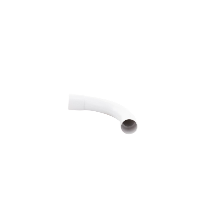 Curva de radio estrecho para tubería rígida, recomendado para cables de datos, PVC Auto-extinguible, de 25 mm