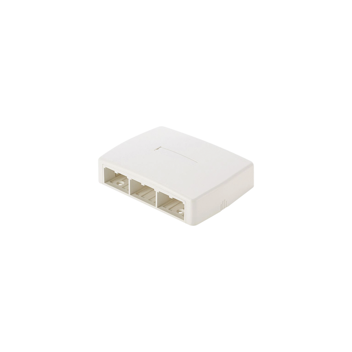 Caja de Montaje en Superficie, Para 6 Módulos Mini-Com, Color Blanco Mate