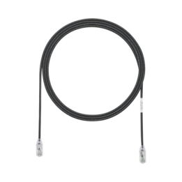 Cable de Parcheo TX6, UTP Cat6, Diámetro Reducido (28AWG), Color Negro, 3.05 Metros (10 Pies)