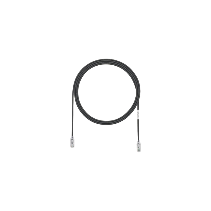 Cable de Parcheo TX6, UTP Cat6, Diámetro Reducido (28AWG), Color Negro, 3.05 Metros (10 Pies)