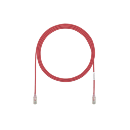 Cable de Parcheo TX6, UTP Cat6, Diámetro Reducido (28AWG), Color Rojo, 3.05 Metros (10 Pies)