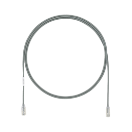 Cable de Parcheo TX6, UTP Cat6, Diámetro Reducido (28AWG), Color Gris, 1.5 Metros (4.92 Pies)