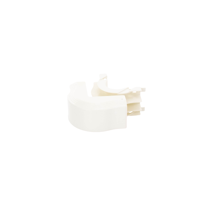 Esquinero exterior, para uso con canaleta T45, Material PVC Rígido, Color Blanco Mate