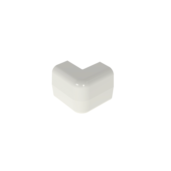 Esquinero exterior, para uso con canaleta LD5, material ABS, Color Blanco Mate